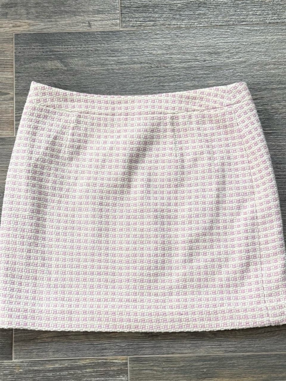 Banana Republic Pink and White Tweed Mini Skirt